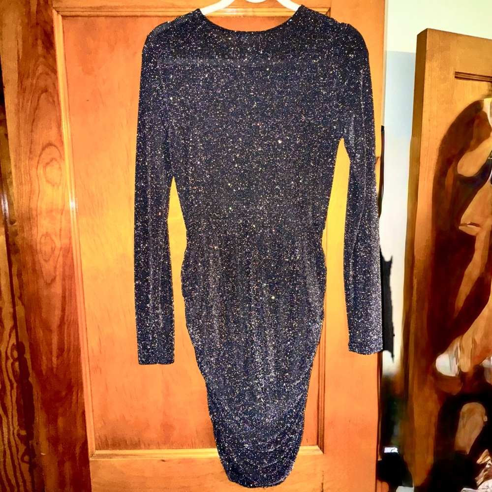 Leith Long Sleeve Midi Sparkle Dress - Picture 4 of 7